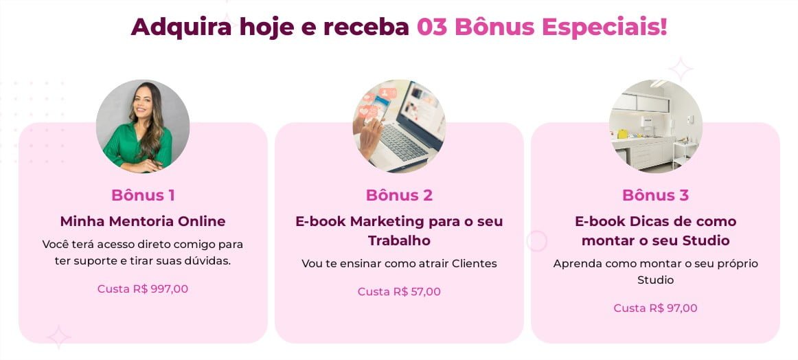 bônus do curso micropigmentação perfeita é bom