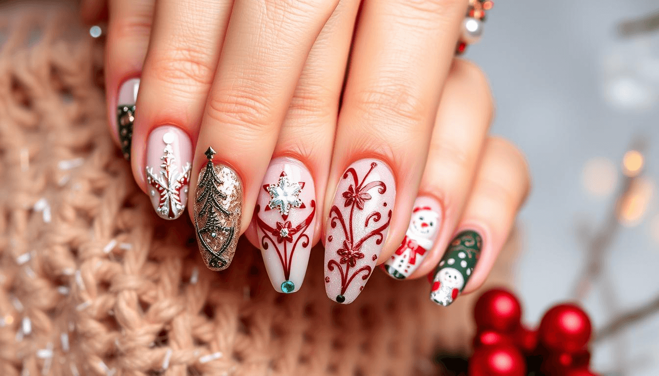 tendências unhas natal